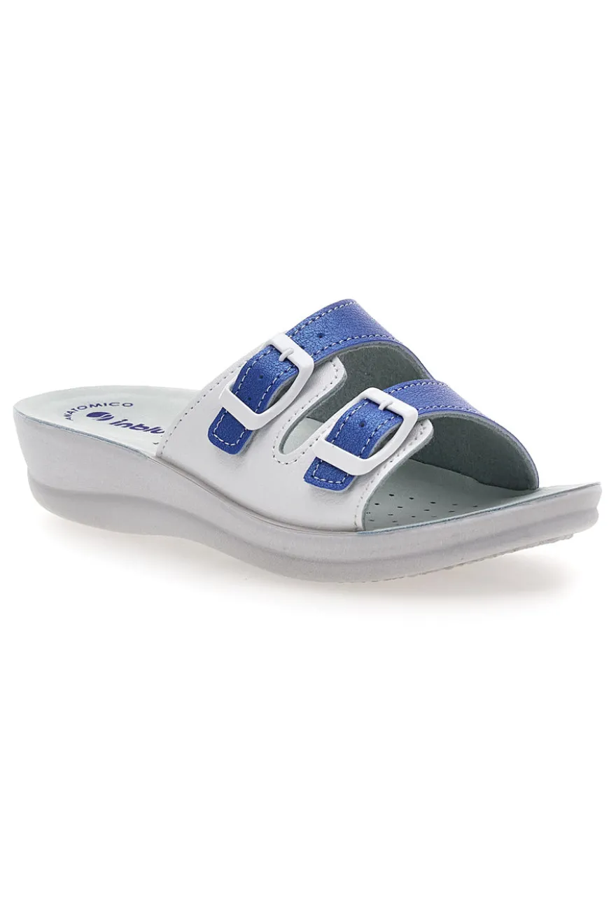 Ciabatte Jeans e Bianche con Sottopiede in Pelle INBLU' 62 VR