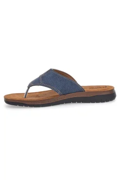 Ciabatte Jeans Infradito Con Sottopiede In Pelle Inblu 14 ID