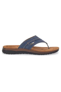 Ciabatte Jeans Infradito Con Sottopiede In Pelle Inblu 14 ID