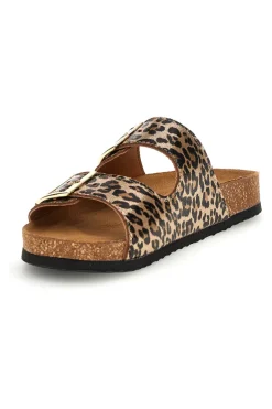 Ciabatte leopardate con doppia fibbia Superga S31Y796