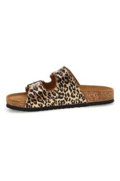 Ciabatte leopardate con doppia fibbia Superga S31Y796