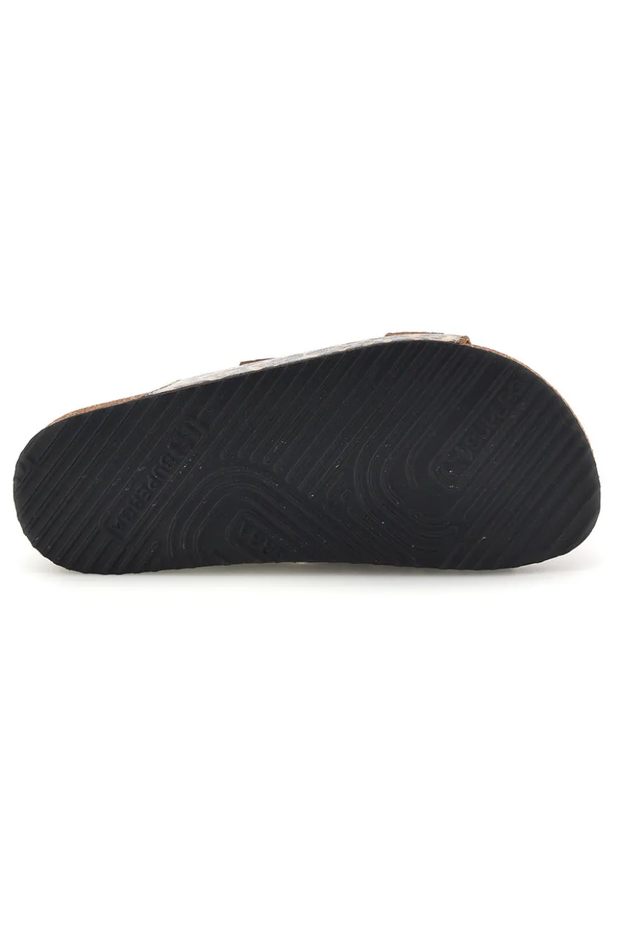 Ciabatte leopardate con doppia fibbia Superga S31Y796