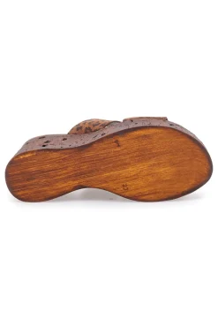Ciabatte Leopardate Con Zeppa Effetto Legno Made in Italy PITTARELLO LOVE 5905/Z