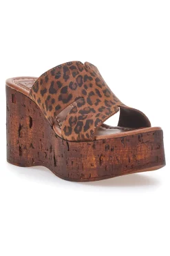 Ciabatte Leopardate Con Zeppa Effetto Legno Made in Italy PITTARELLO LOVE 5905/Z