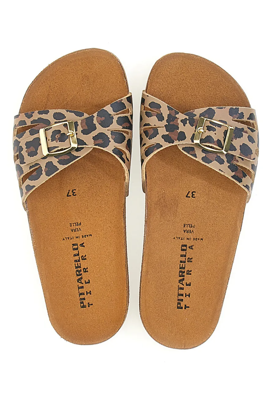 Ciabatte Leopardate Made in Italy PITTARELLO TIERRA 335A021SR