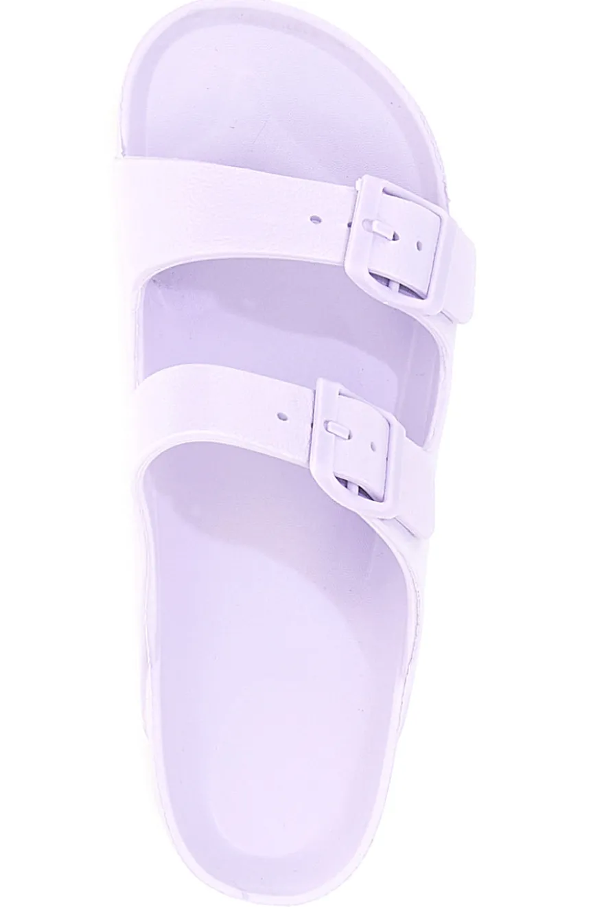 Ciabatte Lilla Con Doppia Fibbia 2T2L 2039