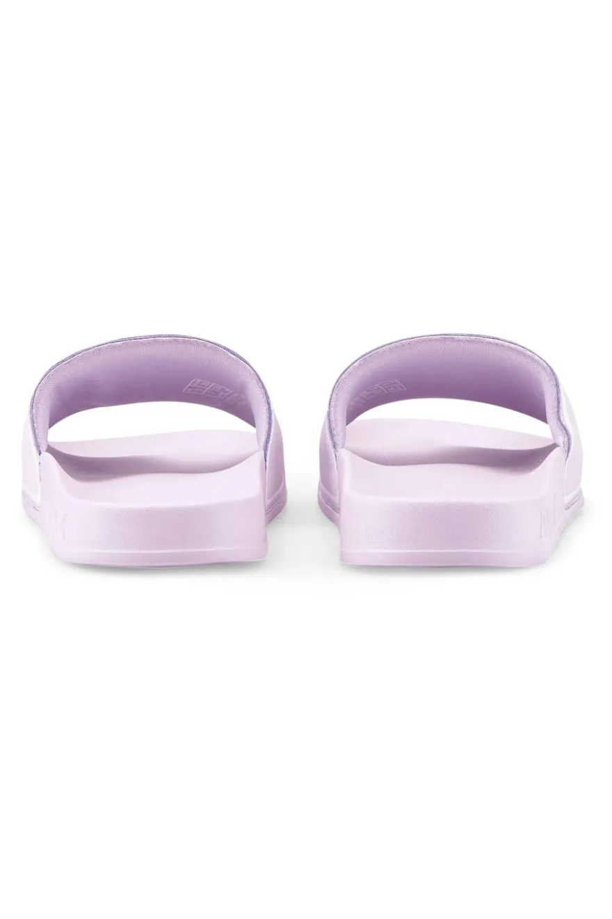 Ciabatte lilla con fascia e logo bianco PUMA Leadcat 2