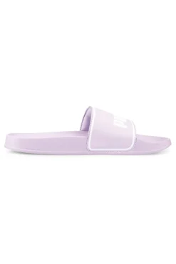Ciabatte lilla con fascia e logo bianco PUMA Leadcat 2