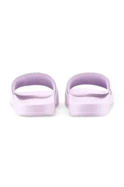 Ciabatte lilla con fascia e logo bianco PUMA Leadcat 2