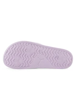 Ciabatte lilla con fascia e logo bianco PUMA Leadcat 2