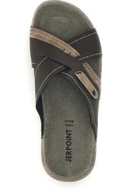 Ciabatte marrone con fasce incrociate Jerpoint 8053PSSK