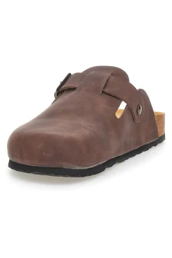 Ciabatte marrone con fibbia in vera pelle Pittarello Tierra 335A013PR