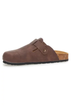 Ciabatte marrone con fibbia in vera pelle Pittarello Tierra 335A013PR