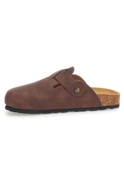Ciabatte marrone con fibbia in vera pelle Pittarello Tierra 335A013PR