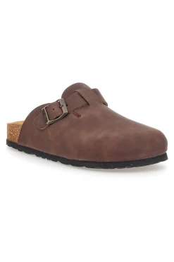 Ciabatte marrone con fibbia in vera pelle Pittarello Tierra 335A013PR