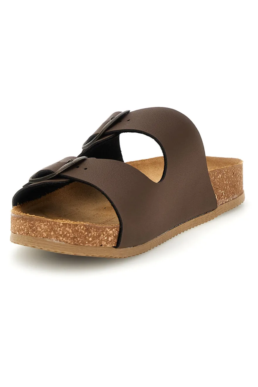 Ciabatte marrone sottopiede in vera pelle Pittarello tierra 335A20630SR