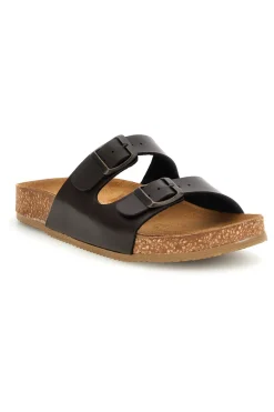 Ciabatte marrone sottopiede in vera pelle Pittarello tierra 335A206SR