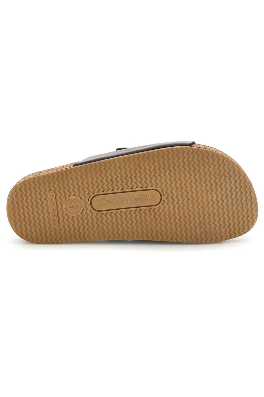 Ciabatte marrone sottopiede in vera pelle Pittarello tierra 335A206SR