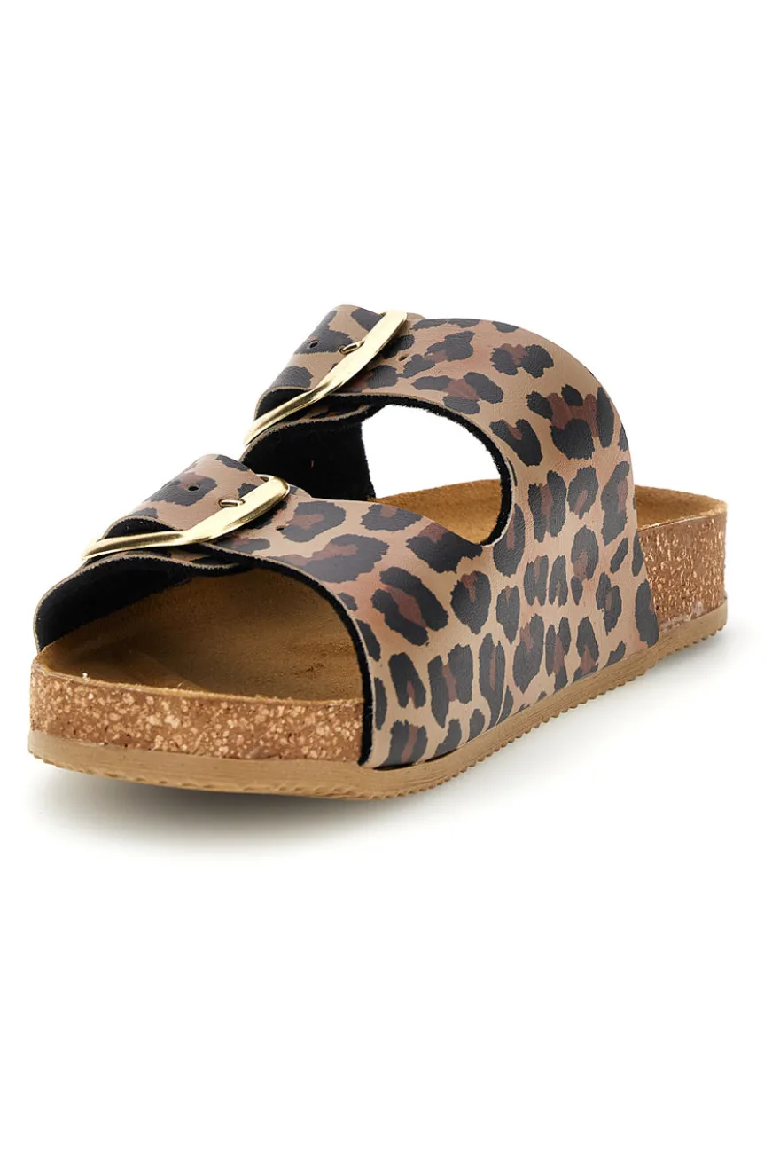 Ciabatte Marroni animalier sottopiede in vera pelle Pittarello tierra 335A20630SR