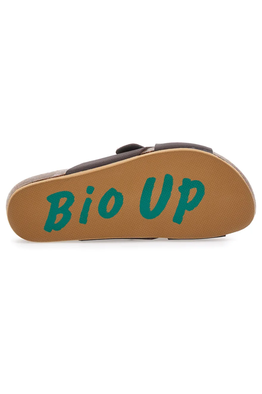 Ciabatte Marroni Con Fasce Incrociate e Plantare Naturform Made In Italy Bio Up 26414