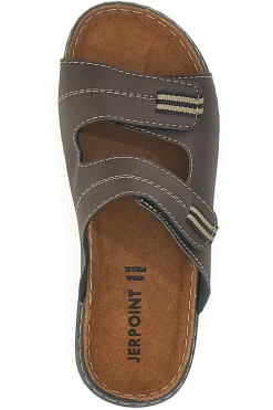 Ciabatte Marroni Con Plantare in Vera Pelle Jerpoint 612