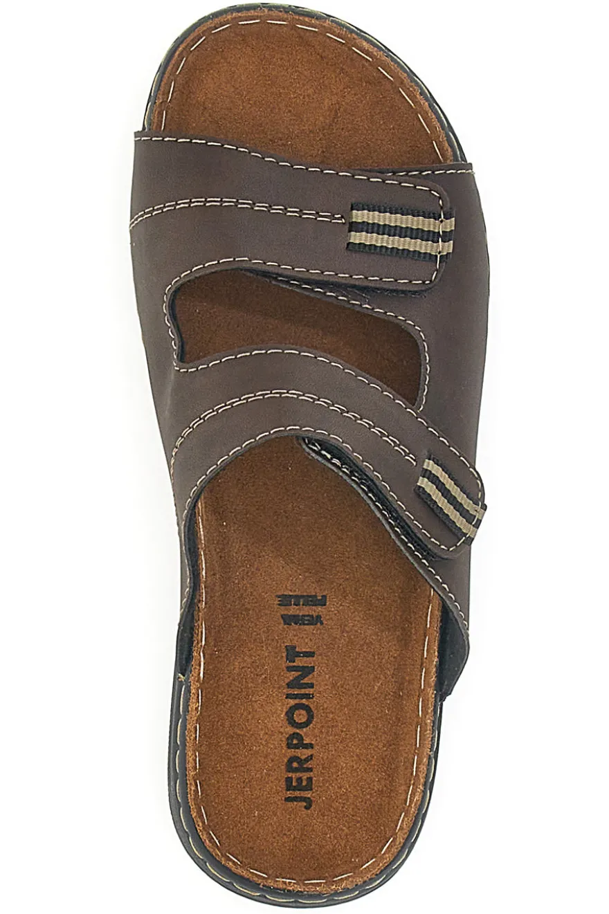 Ciabatte Marroni Con Plantare in Vera Pelle Jerpoint 612
