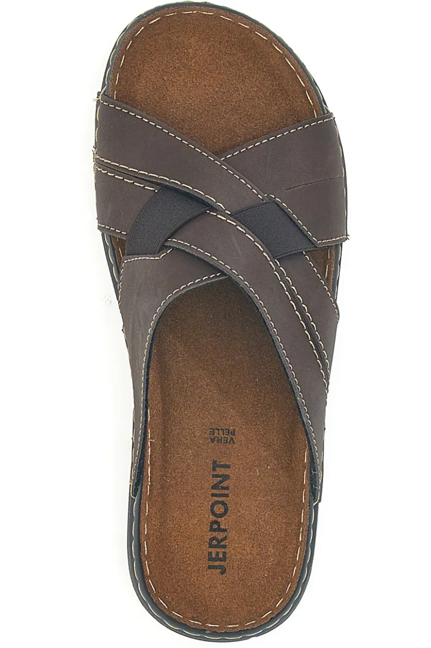 Ciabatte Marroni Con Sottopiede In Pelle Jerpoint 601PS