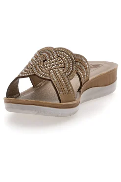 Ciabatte Marroni con Strass Inblu 37 BV