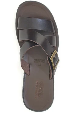 Ciabatte Marroni in pelle e cuoio Pittarello sun 4510