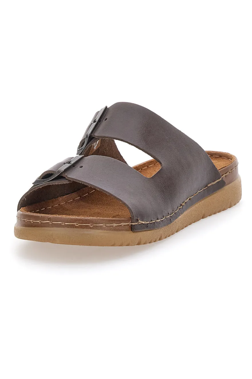Ciabatte Marroni In Vera Pelle da Uomo Jerpoint 9303