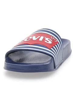 Ciabatte Navy con Logo Rosso in Silicone LEVI'S POOL