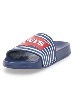 Ciabatte Navy con Logo Rosso in Silicone LEVI'S POOL