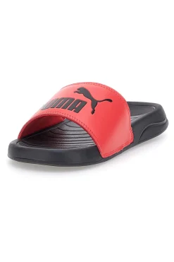 Ciabatte nere con banda rossa Puma Popcat 20 jr