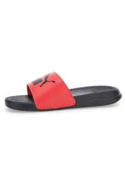 Ciabatte nere con banda rossa Puma Popcat 20 jr
