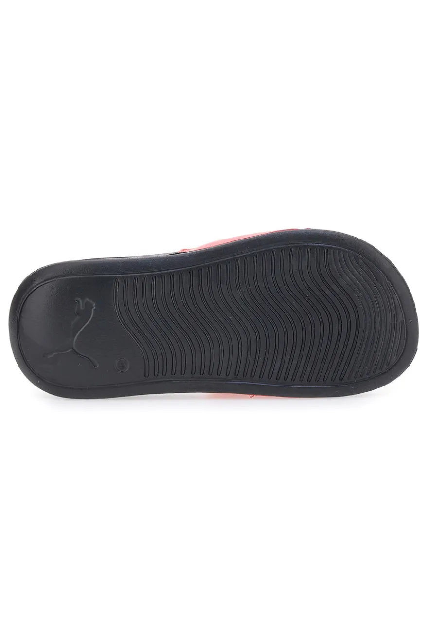 Ciabatte nere con banda rossa Puma Popcat 20 jr