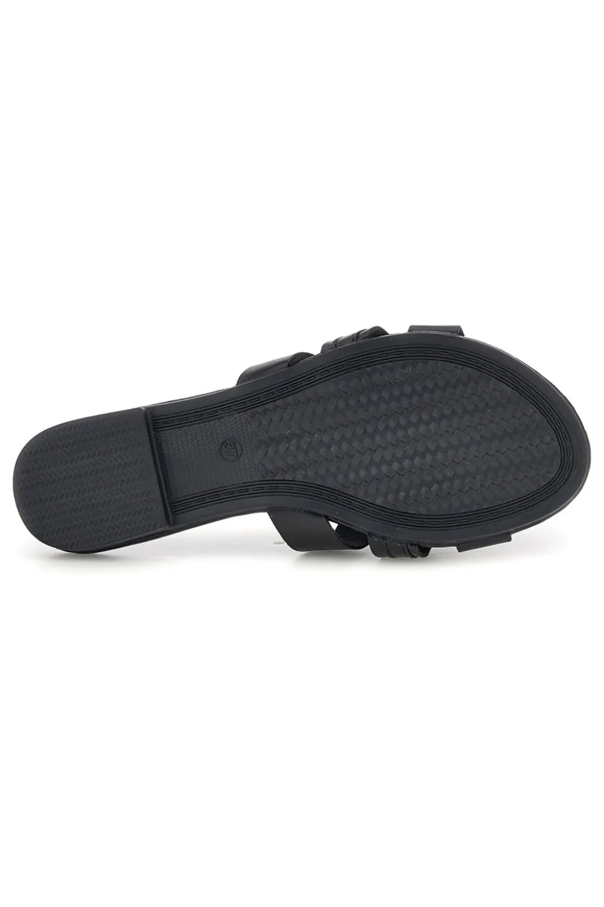 Ciabatte nere con catena decorativa The first chic PREA1320