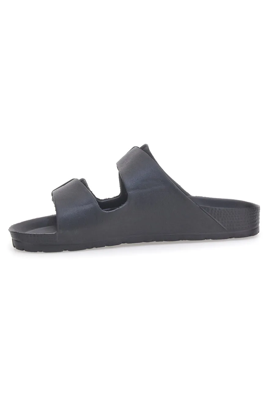 Ciabatte nere con doppia fascia COVERI WORLD UCW07