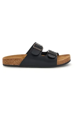Ciabatte nere con doppia fibbia Pittarello tierra 335A038SR