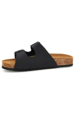 Ciabatte Nere con Doppia Fibbia Superga S31T618