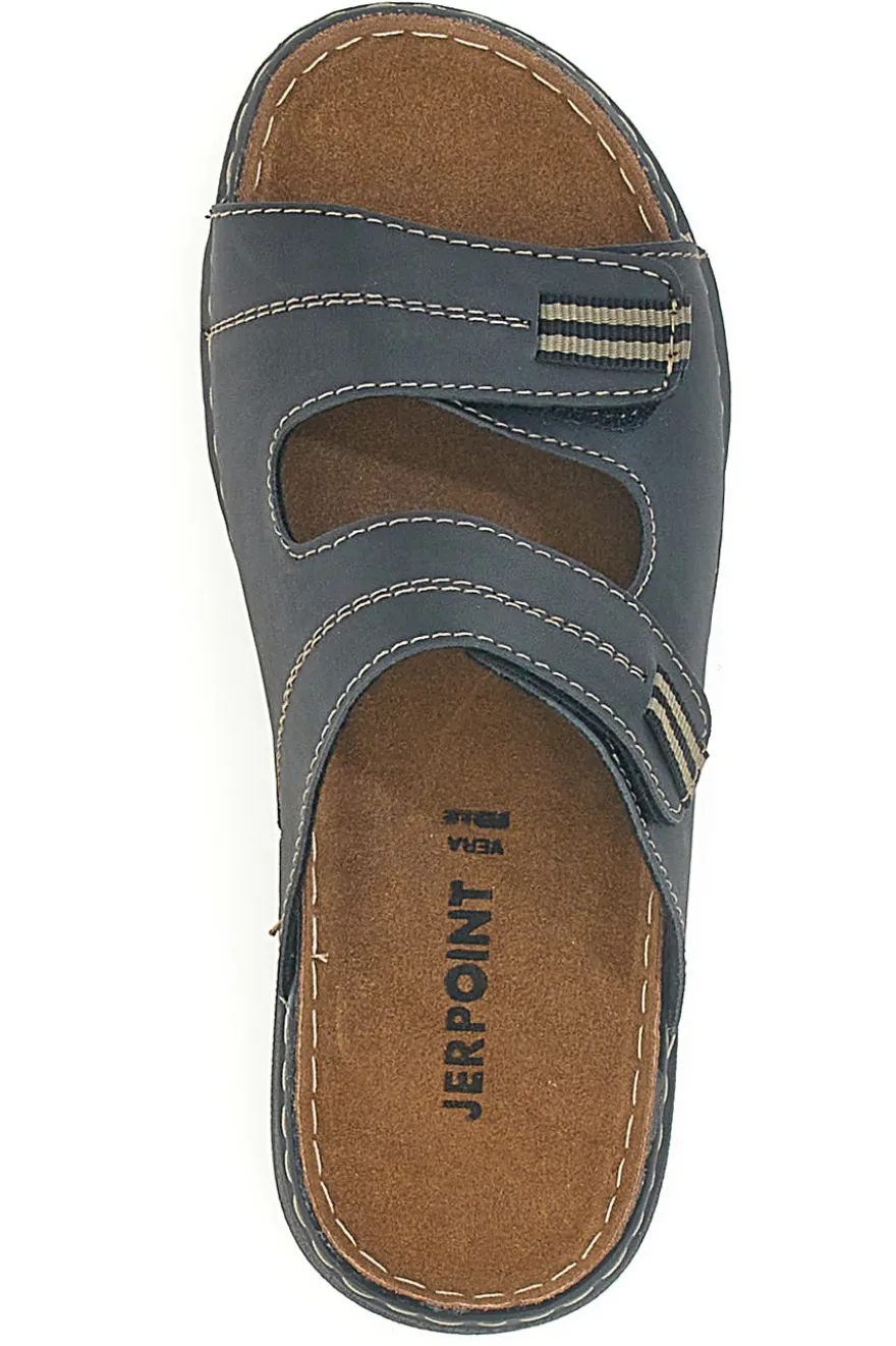 Ciabatte nere con doppia fascia regolabile JERPOINT 612PS