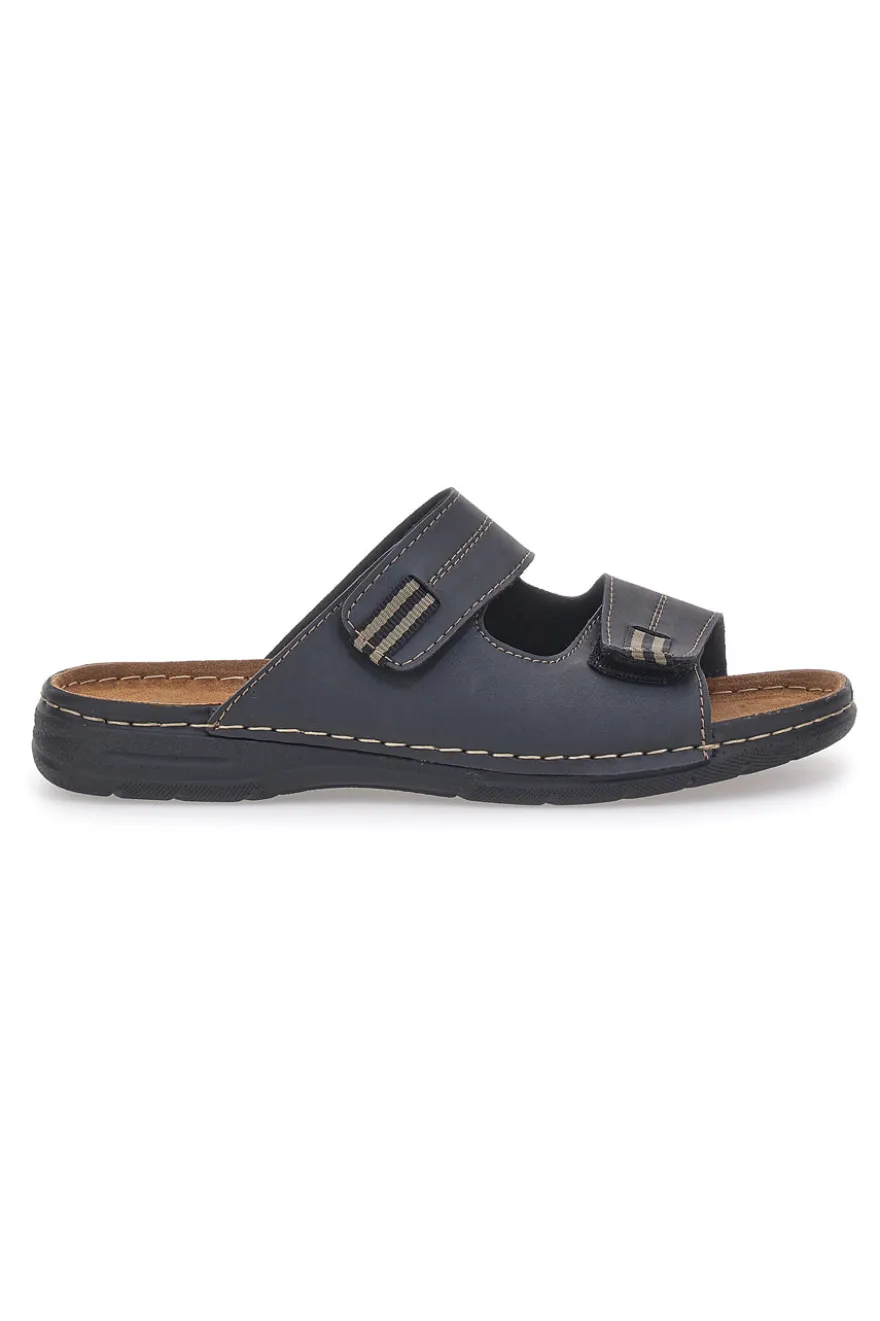 Ciabatte nere con doppia fascia regolabile JERPOINT 612PS