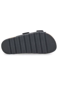 Ciabatte nere con doppia fibbia Made in Italy PITTARELLO BIO 335P20630SR