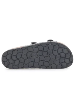 Ciabatte nere con doppia fibbia gioiello Me & Me H3Y861141