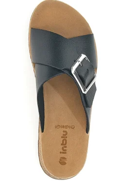 Ciabatte Nere Con Fasce Incrociate e Platform INBLU 42 PK