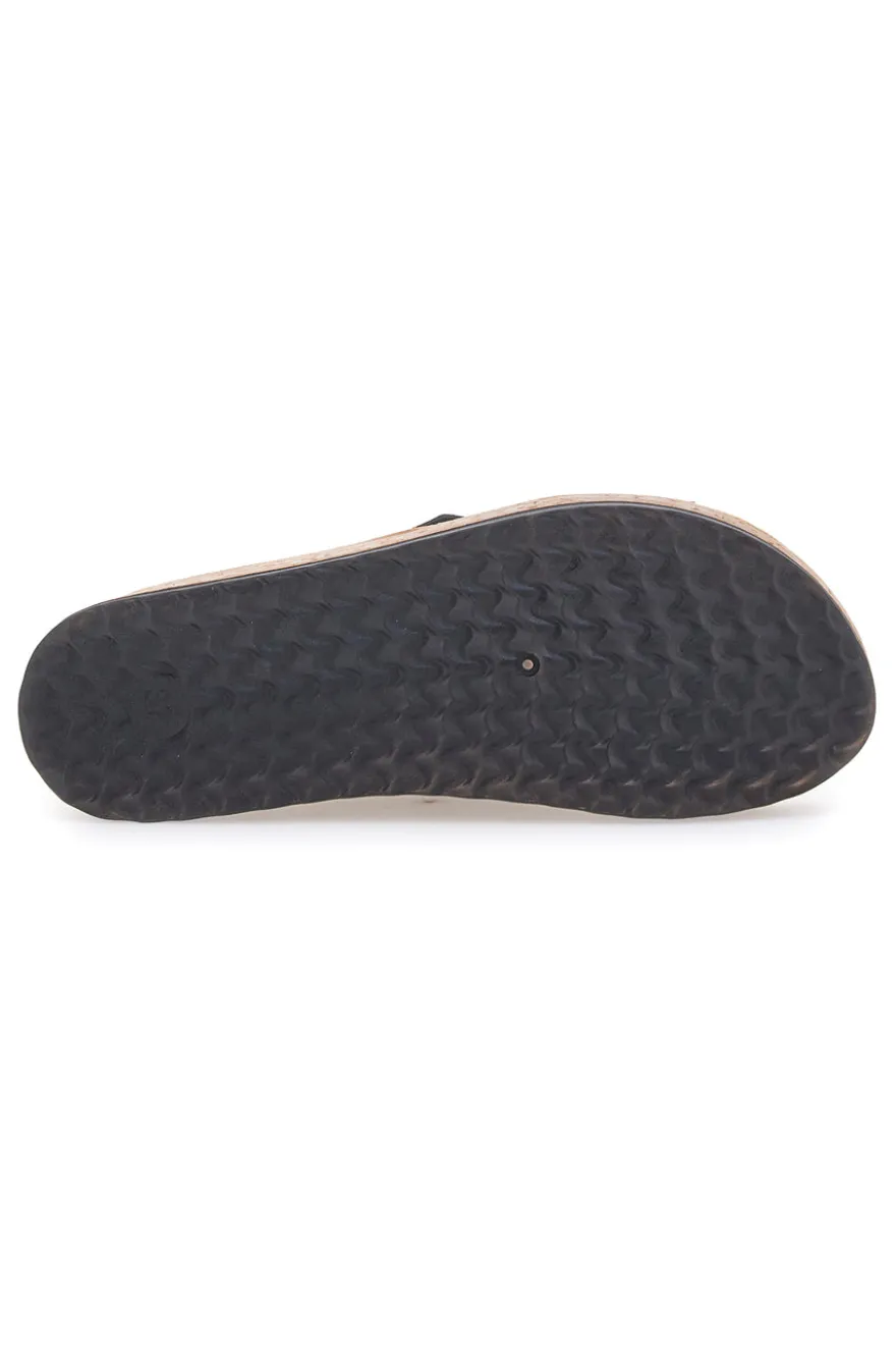 Ciabatte Nere Con Fasce Incrociate e Platform INBLU 42 PK