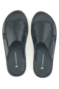 Ciabatte nere con fasce incrociate e suola comfort Claremorris 2014ZER