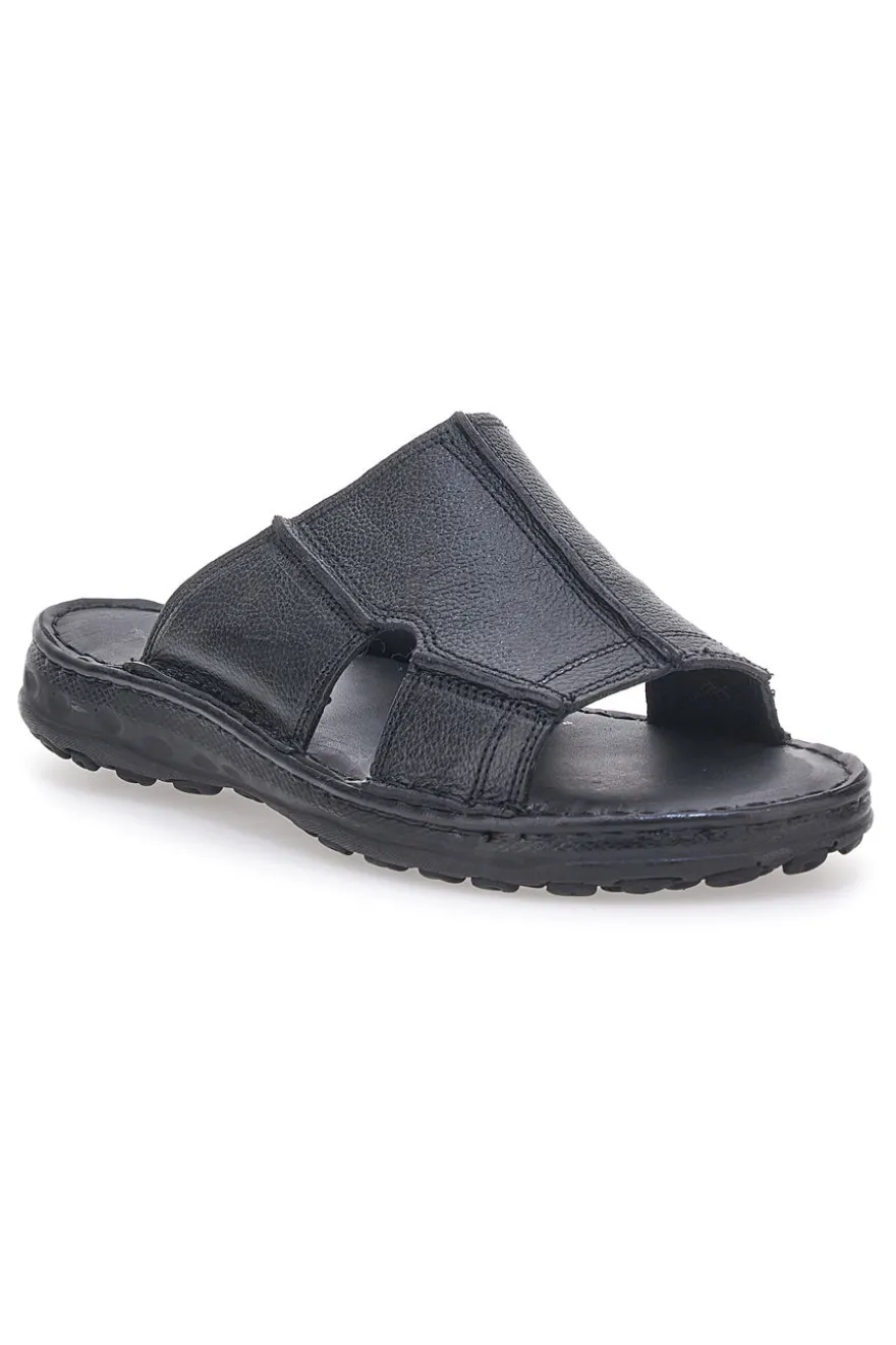 Ciabatte nere con fasce incrociate e suola comfort Claremorris 2014ZER