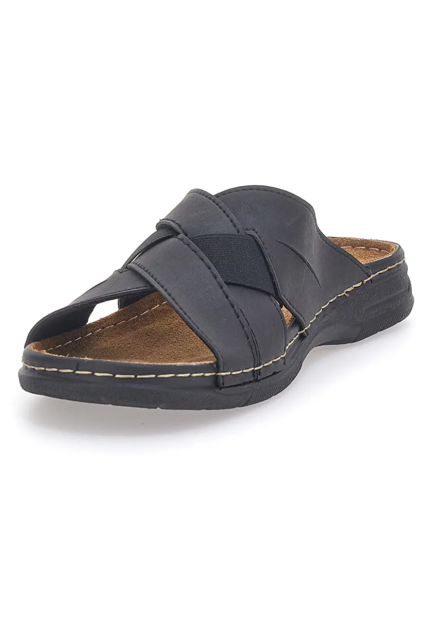 Ciabatte Nere Con Fasce incrociate Jerpoint 601PS