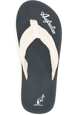 Ciabatte nere con fascia rosa Australian AU24W409