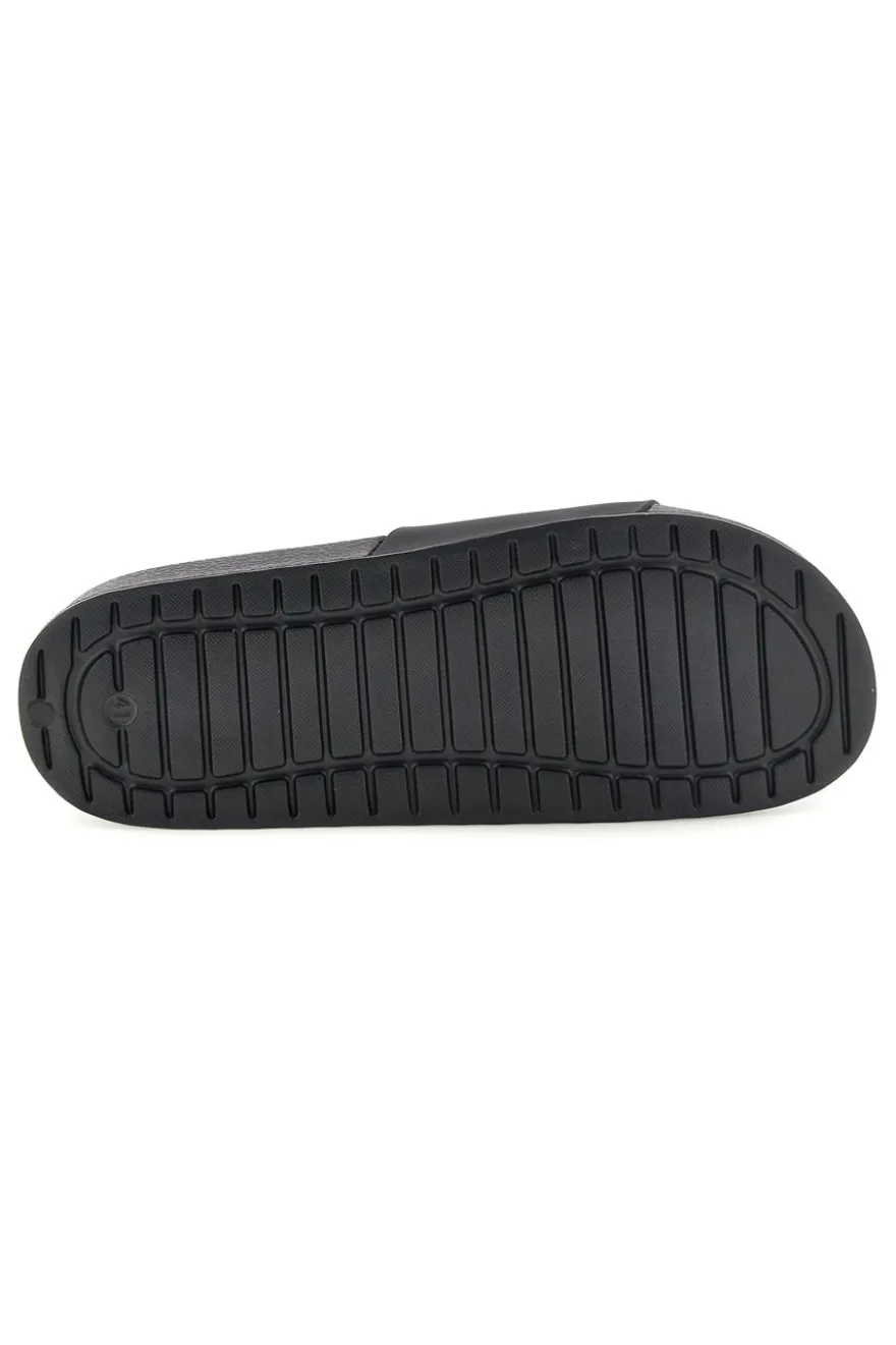 Ciabatte nere con fascia logo Lotto L97Y914
